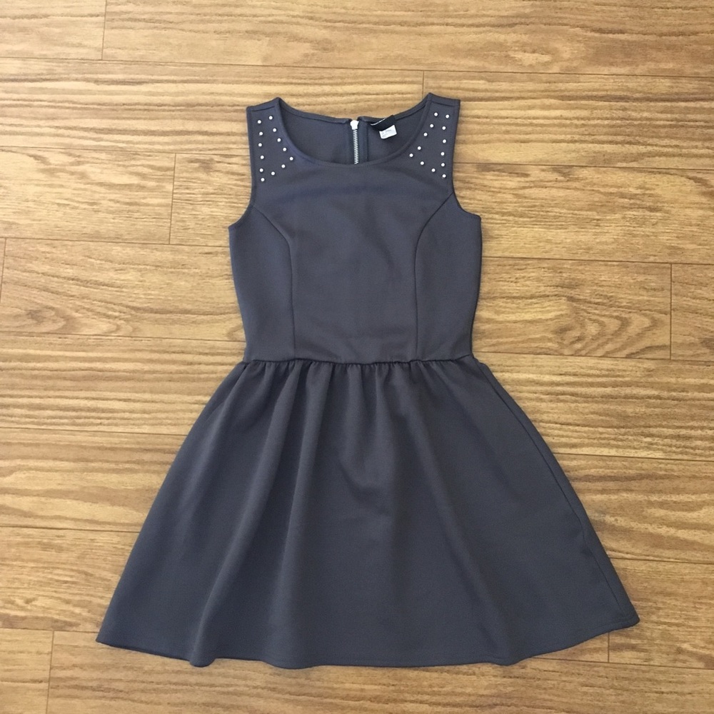 H&M Grey Stud Dress Size 6